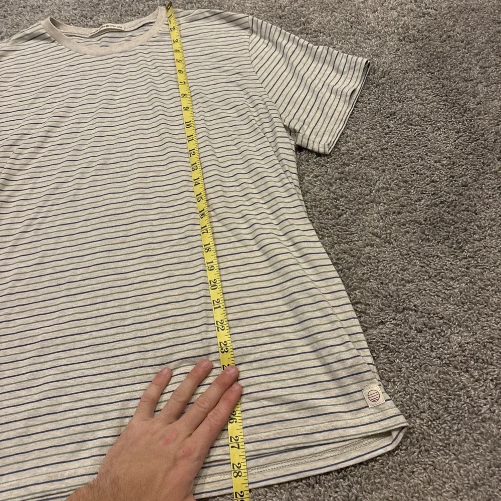 LOT OF 2 Marine Layer T Shirt Womens Size L / XL Blue Striped Short Sleeve